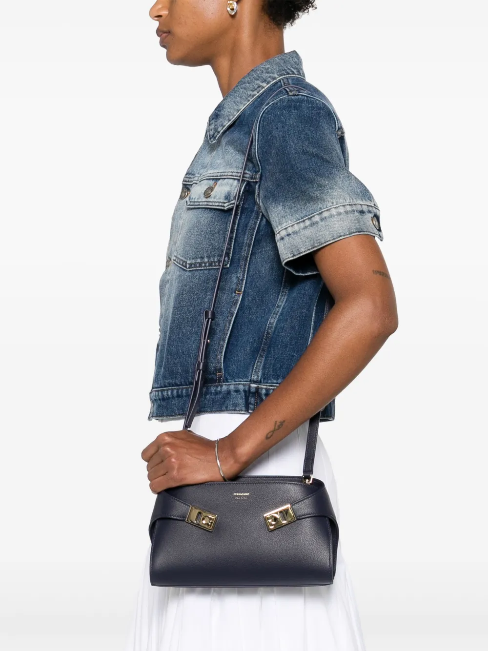 Ferragamo mini Hug shoulder bag - Blauw