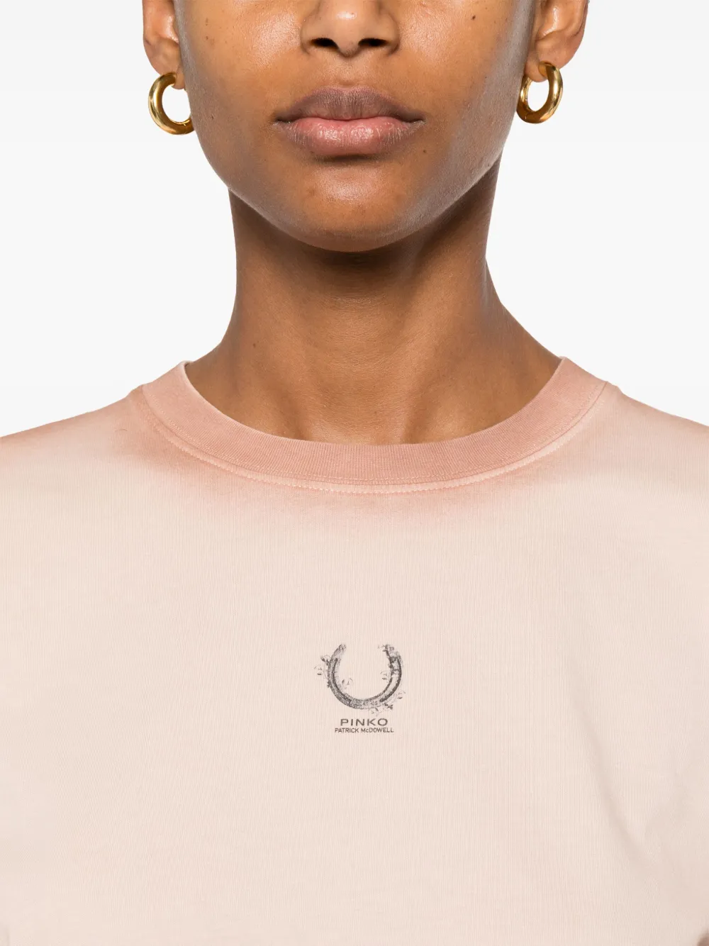 PINKO T-shirt met logoprint Beige