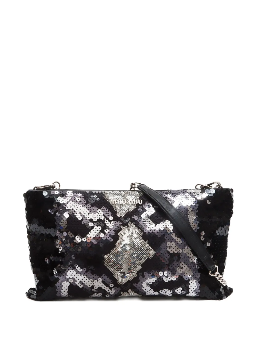 Miu Miu Pre-Owned 2000-2010s sequined clutch bag | Black | Image 1