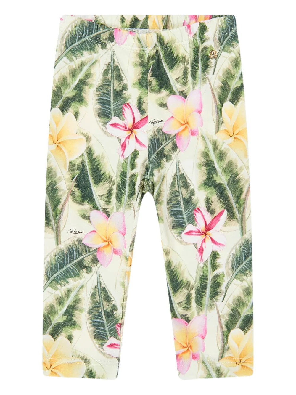 Roberto Cavalli Junior Broek met botanische print Groen