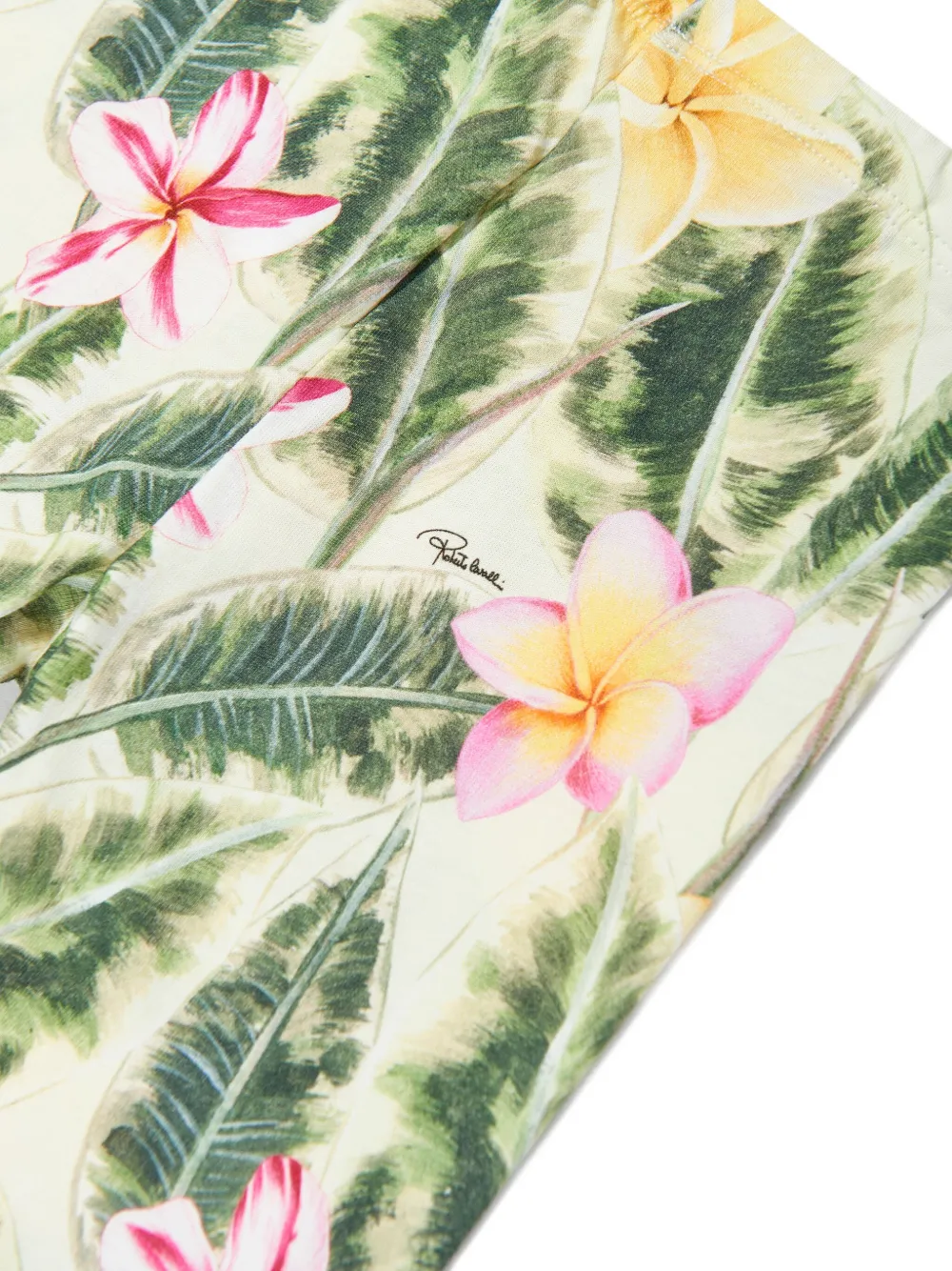 Roberto Cavalli Junior Broek met botanische print Groen