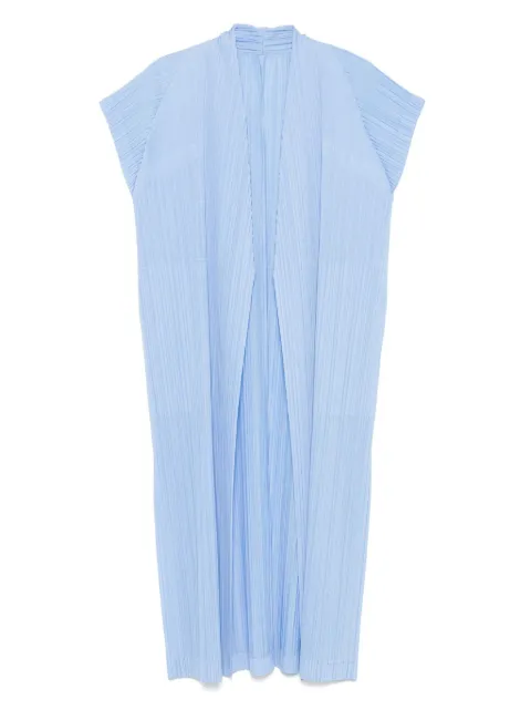 Pleats Please Issey Miyake abrigo oversize con diseño de pliegues