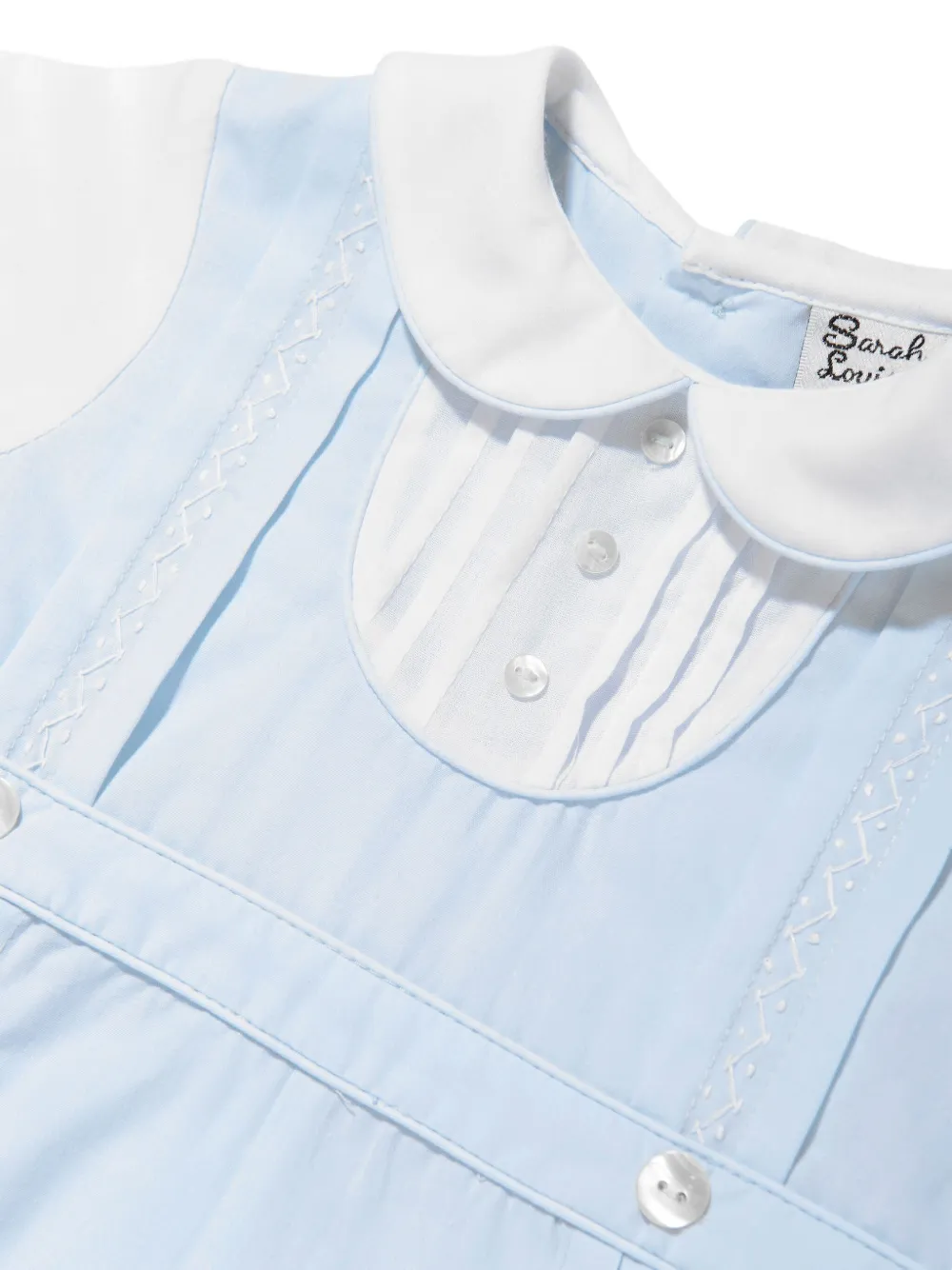 Sarah Louise Romper met kraag en korte mouwen Wit