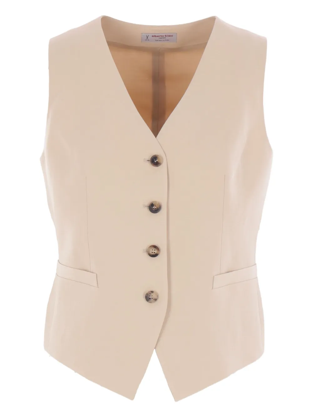 Alberto Biani single-breasted vest Beige