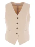 Alberto Biani single-breasted vest - Neutrals