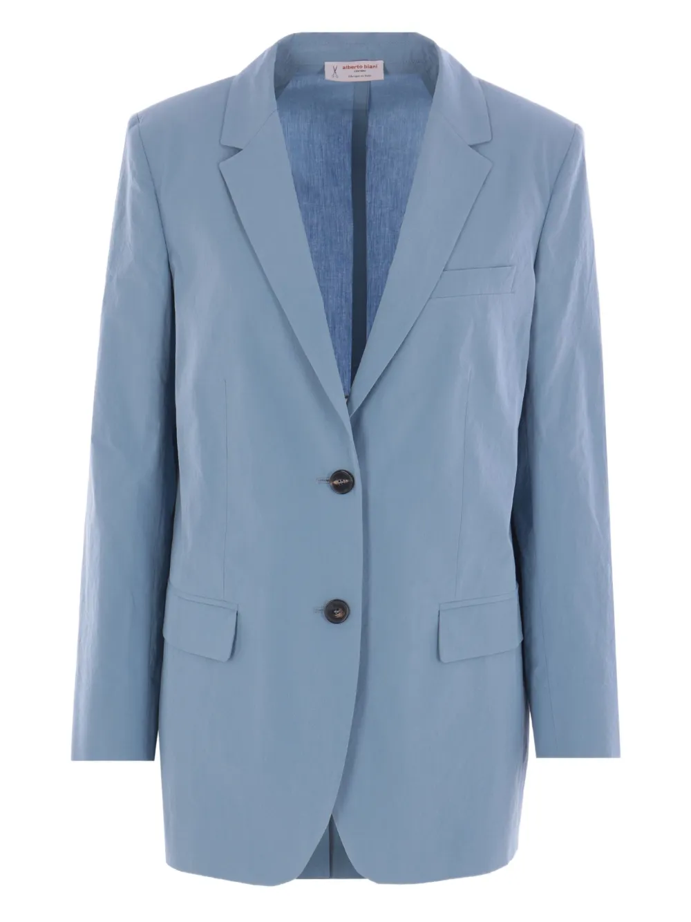 Alberto Biani Blazer met enkele rij knopen Blauw