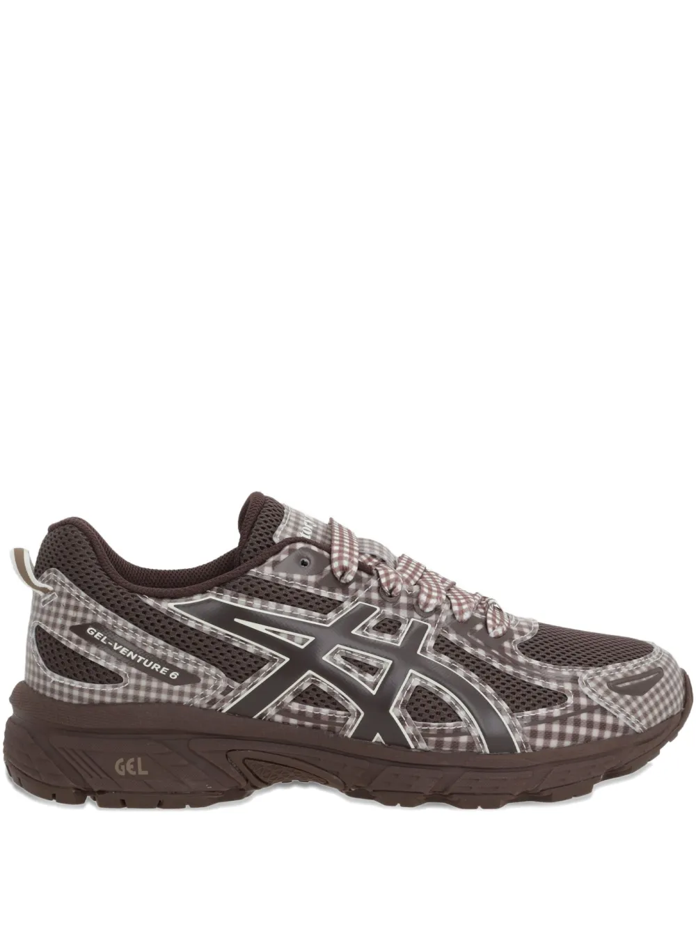 ASICS x Story MFG GEL-Venture 6 gingham-check sneakers Neutrals