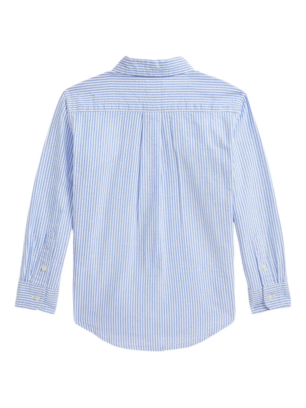 POLO RALPH LAUREN KIDS Gestreept seersucker shirt Blauw
