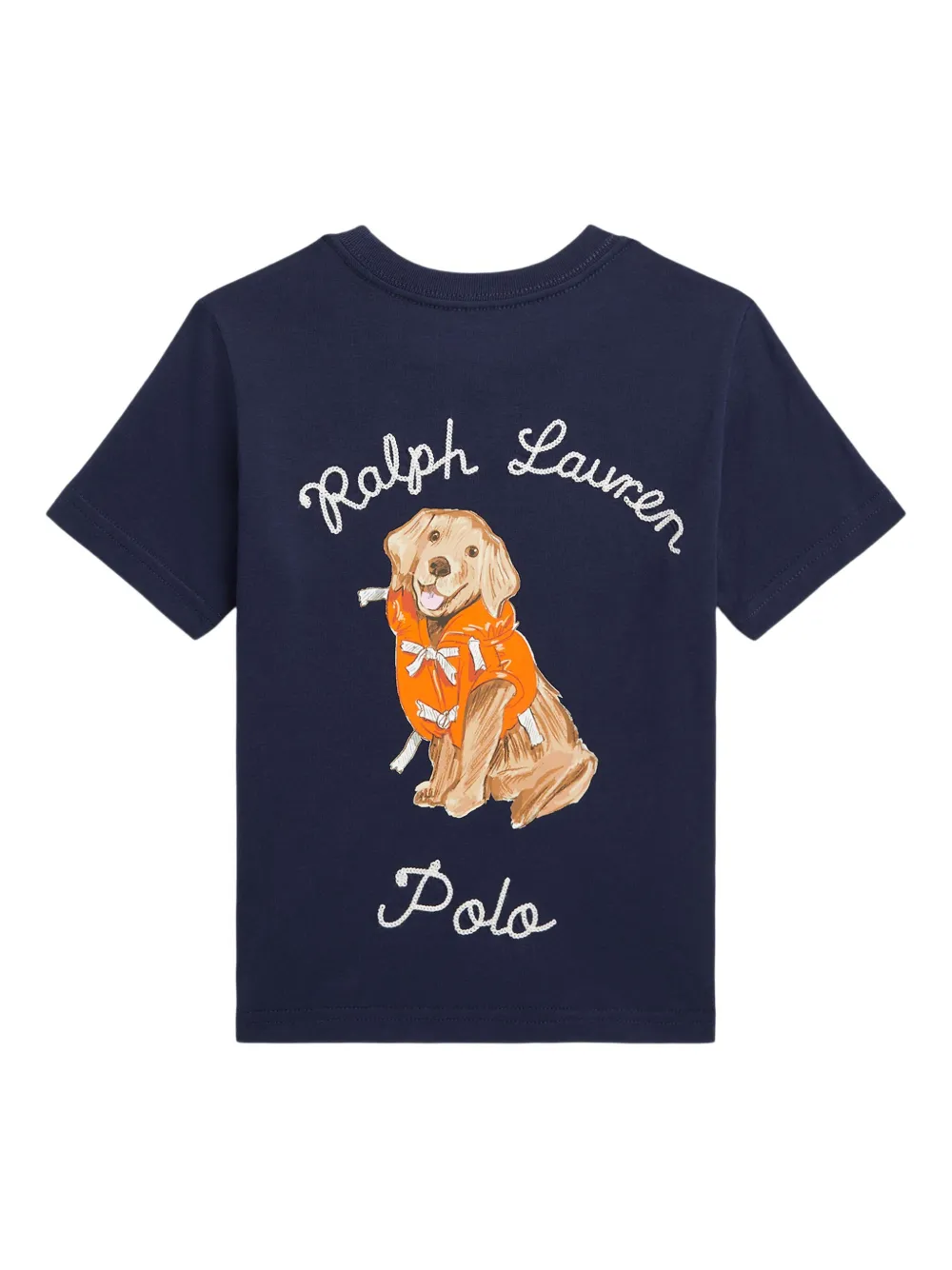 POLO RALPH LAUREN KIDS T-shirt met hondenprint en zak Blauw