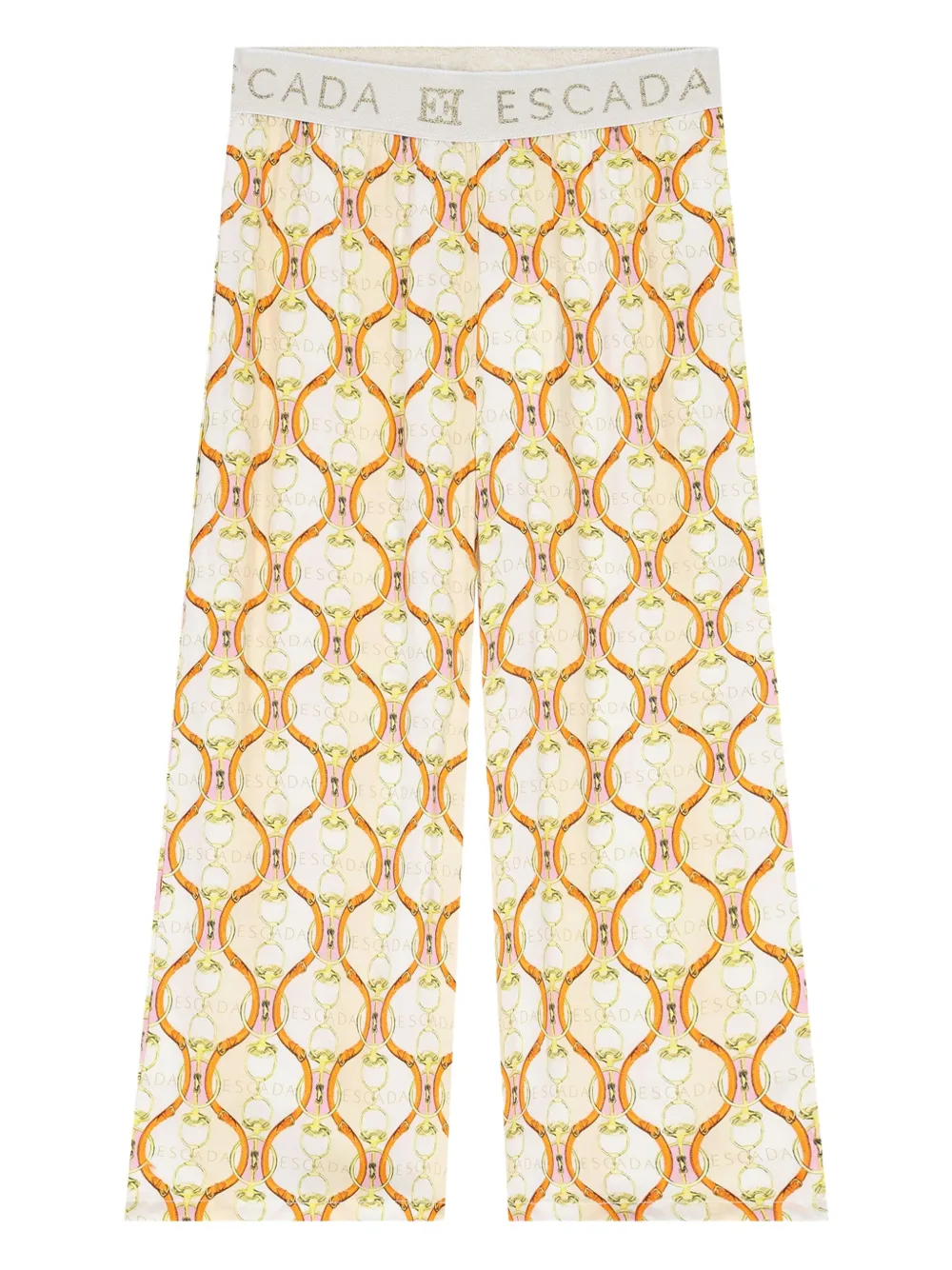 Escada Kids logo-print trousers | Neutrals | Image 1