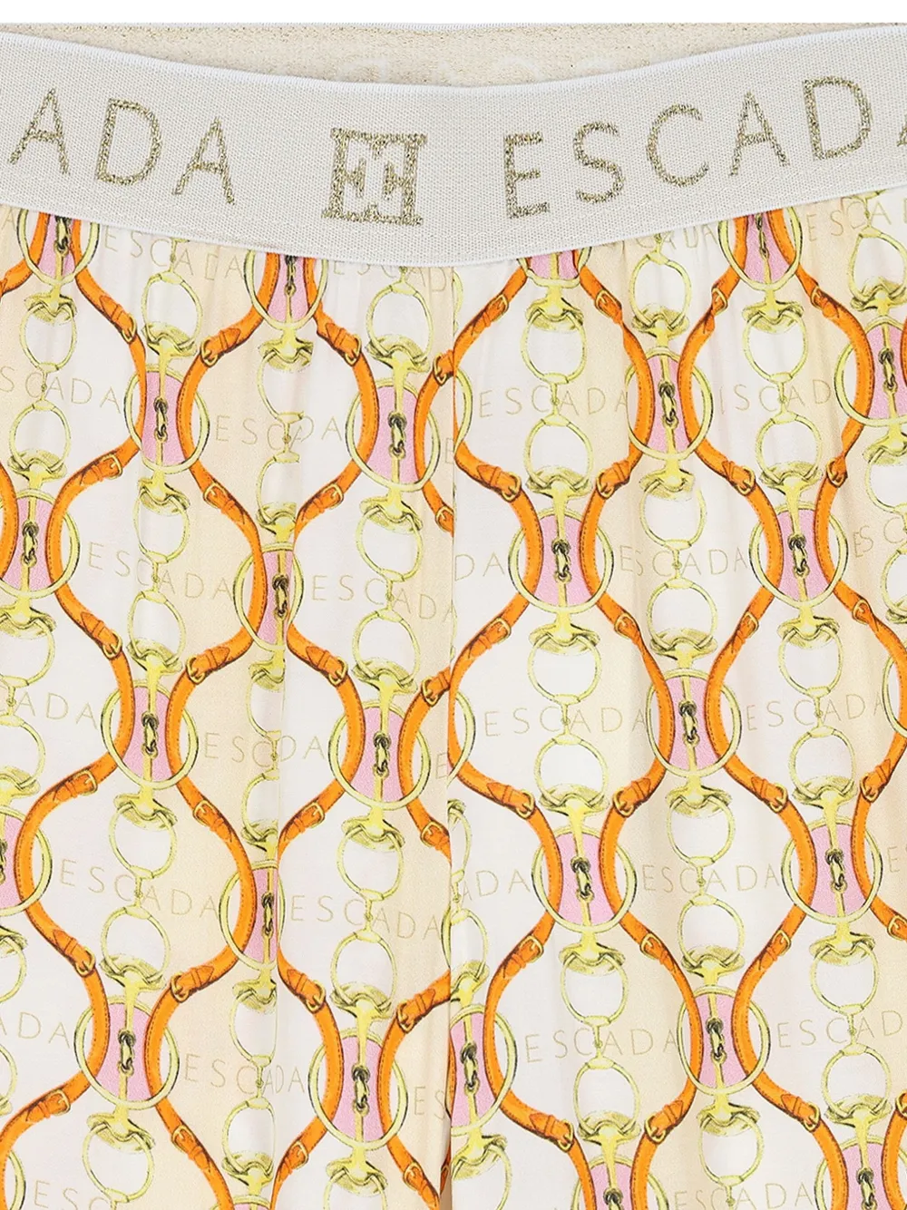 Escada Logo-print Trousers In Yellow