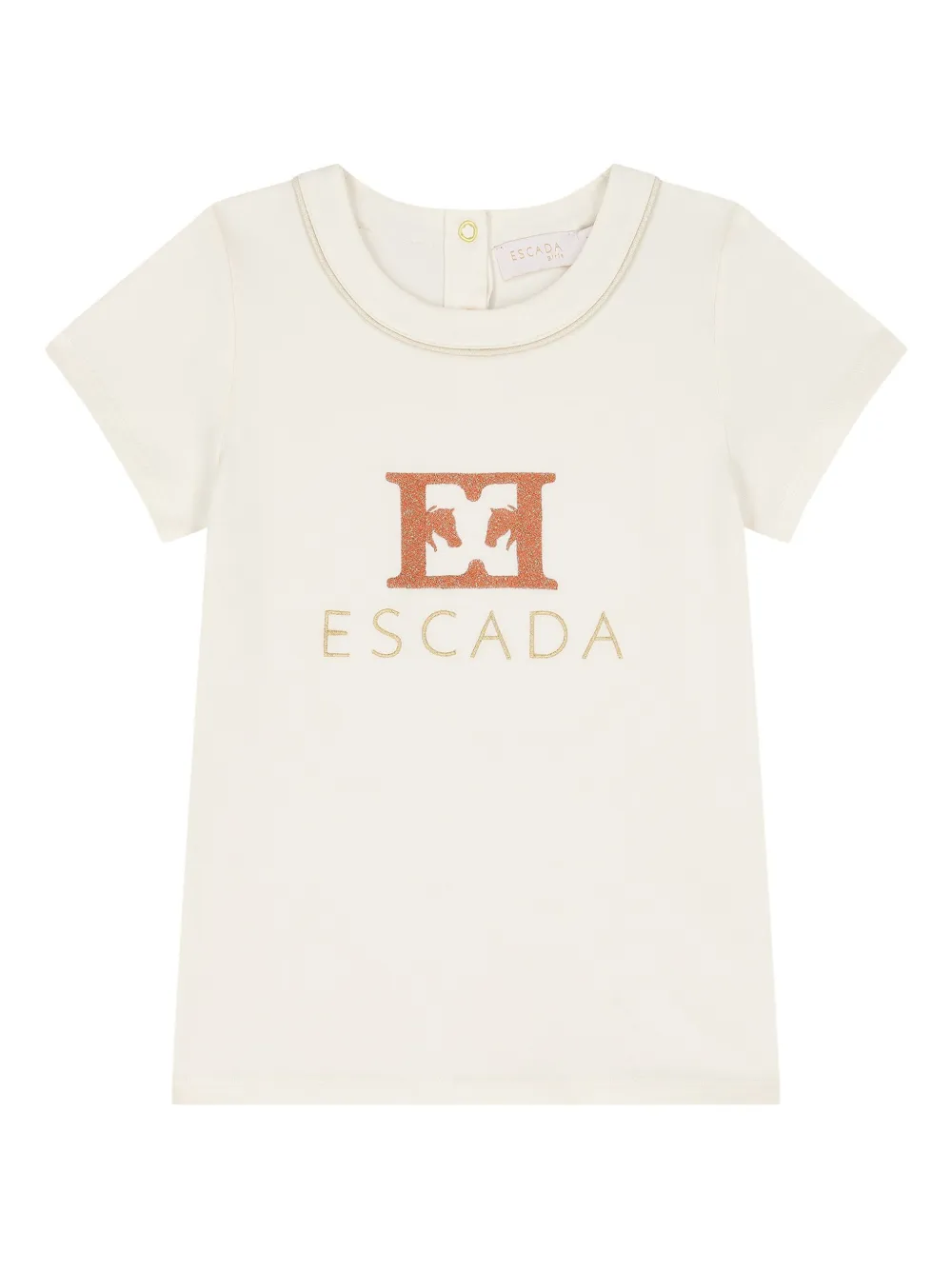 Escada Kids logo-embroidered T-shirt | White | Image 1