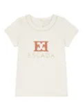 Escada Kids logo-embroidered T-shirt - White