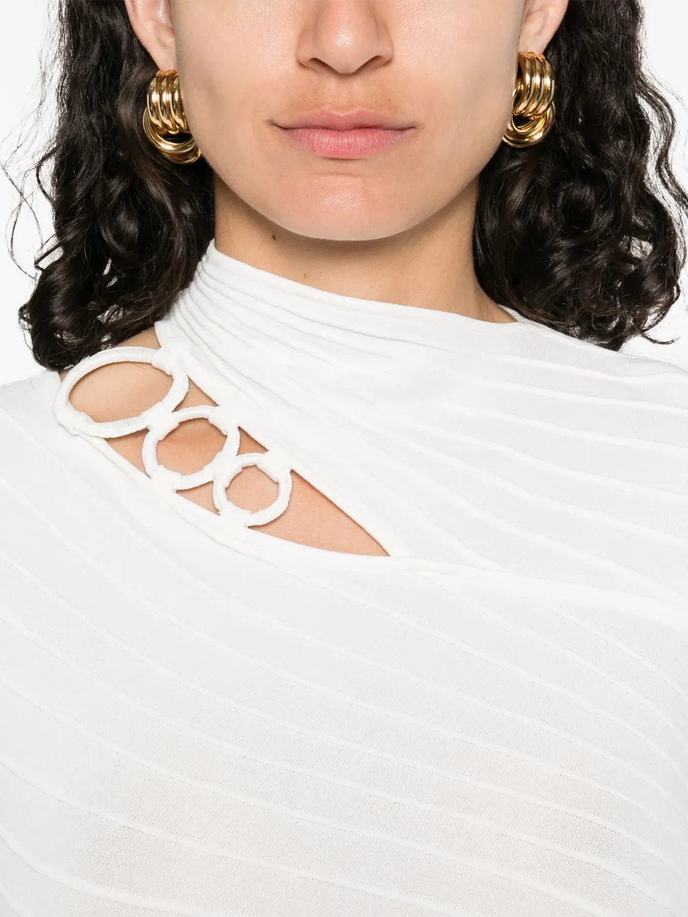 Cult Gaia Geplooid shirt Wit