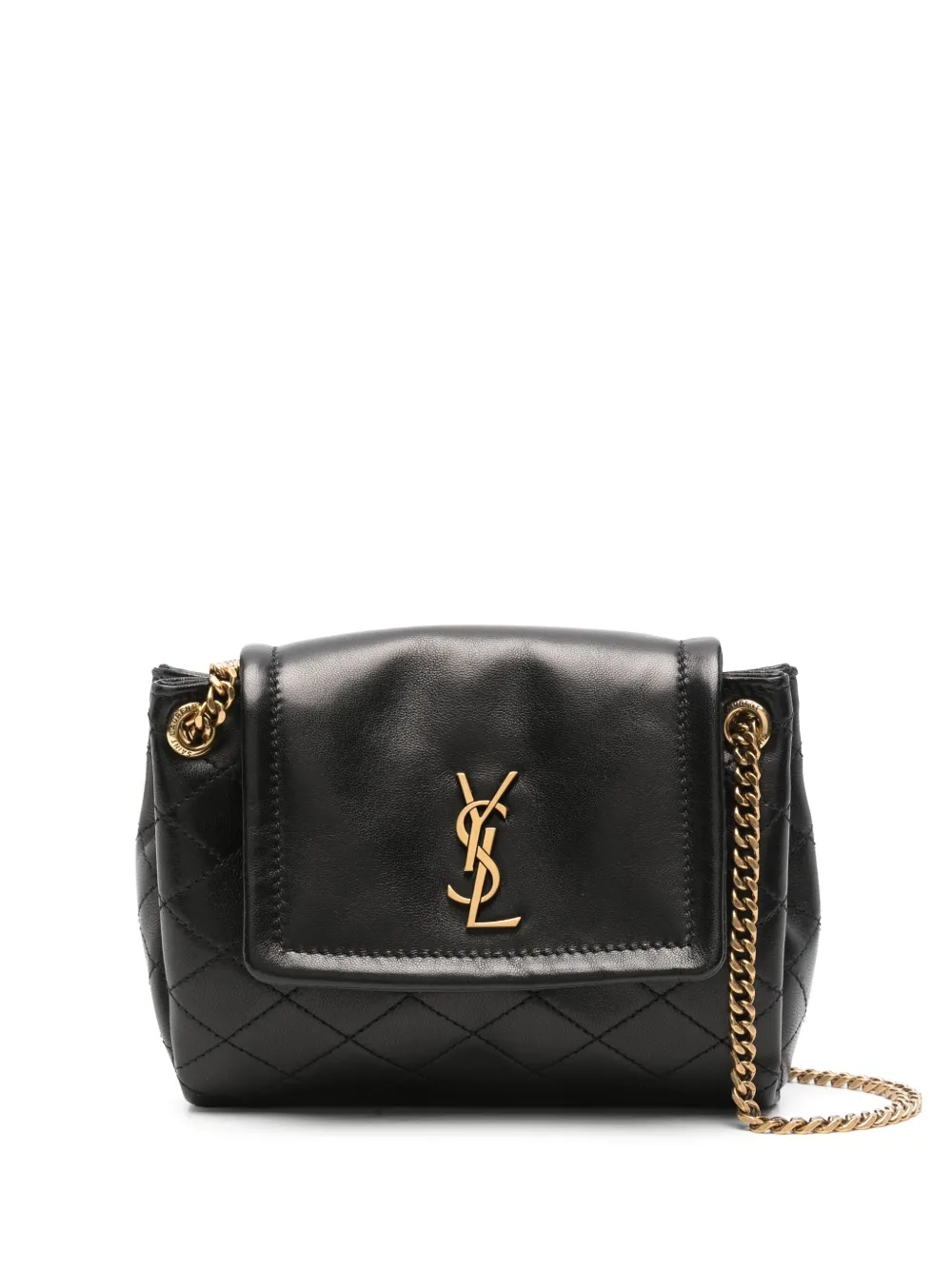 Saint Laurent Leren mini tas Zwart