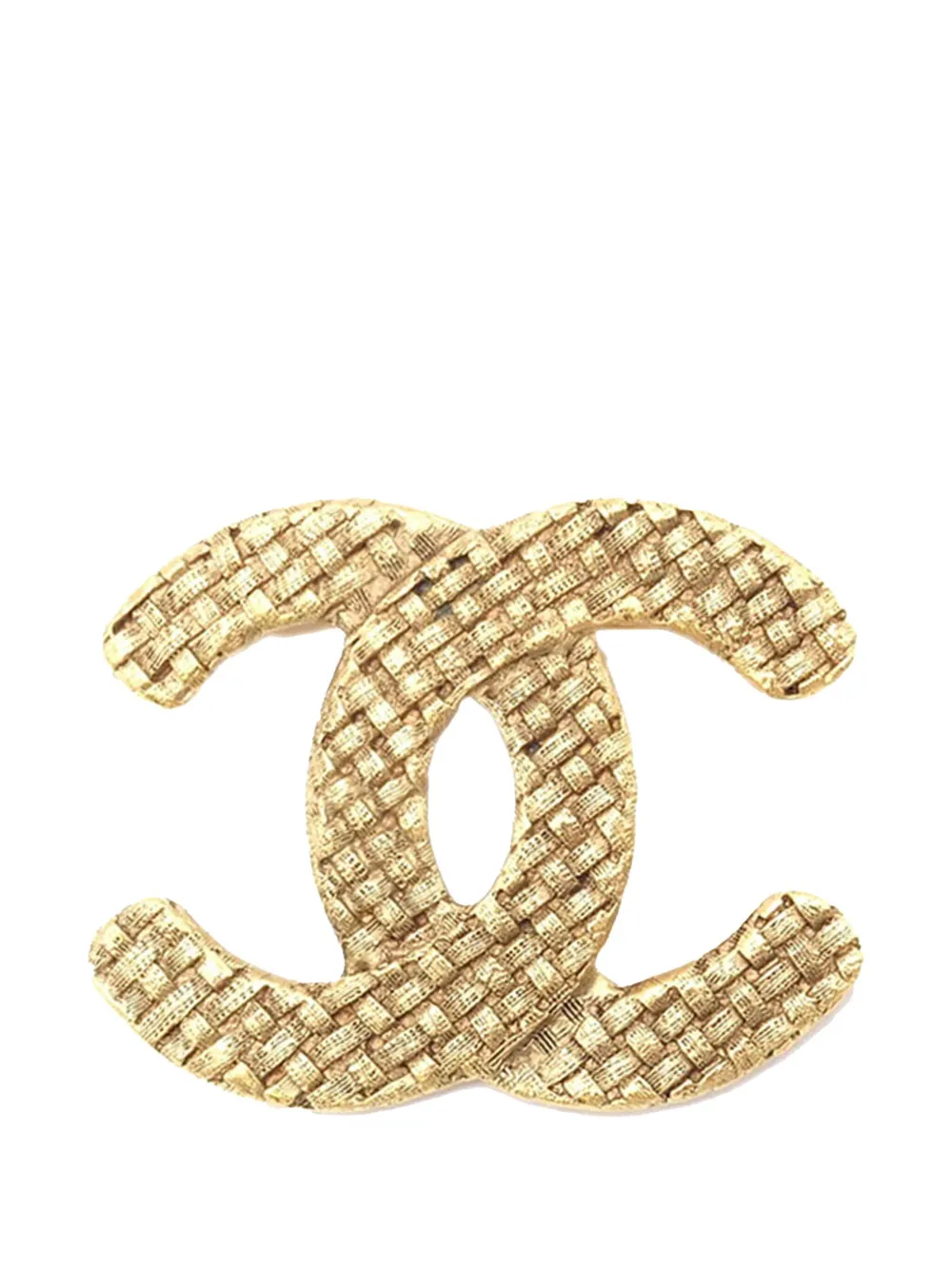 CHANEL Pre-Owned 1980-1990 ゴールドプレーテッド ココマーク コスチューム ブローチ - ゴールドトーン CHANEL Pre-Owned 1980-1990 ゴールドプレーテッド ココマーク コスチューム ブローチ - ゴールドトーン
