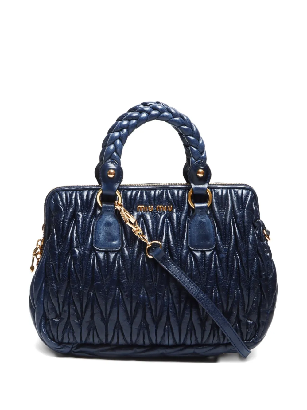 Miu Miu Pre-Owned 2000s matelassé two-way handbag | Blue | Image 1