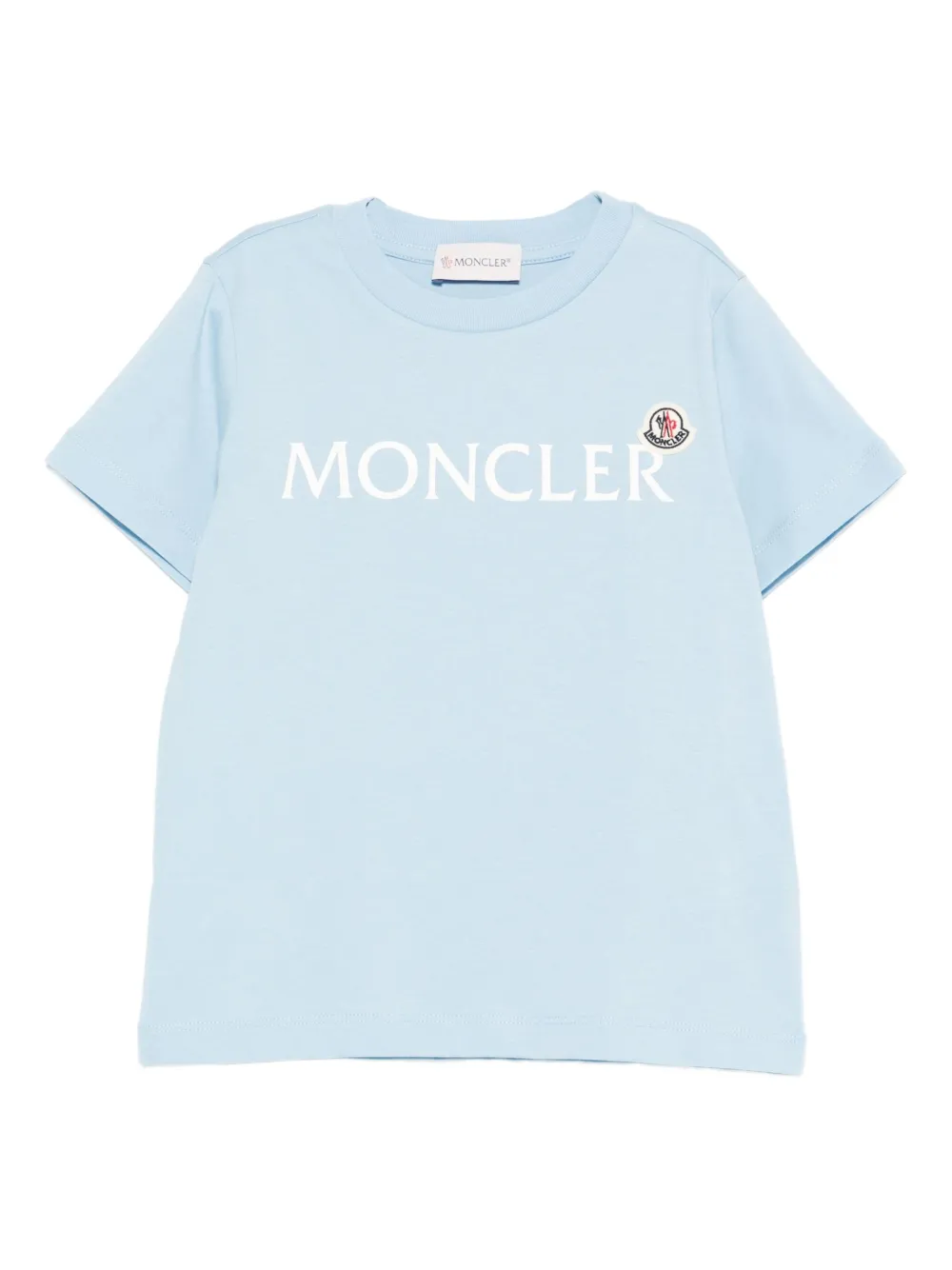 Moncler Enfant logo-print cotton t-shirt Blauw