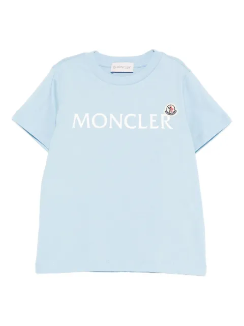 Moncler Enfant تيشيرت قطن بطبعة شعار الماركة