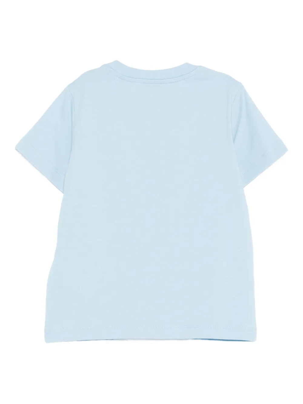Moncler Enfant Katoenen T-shirt met logoprint Blauw