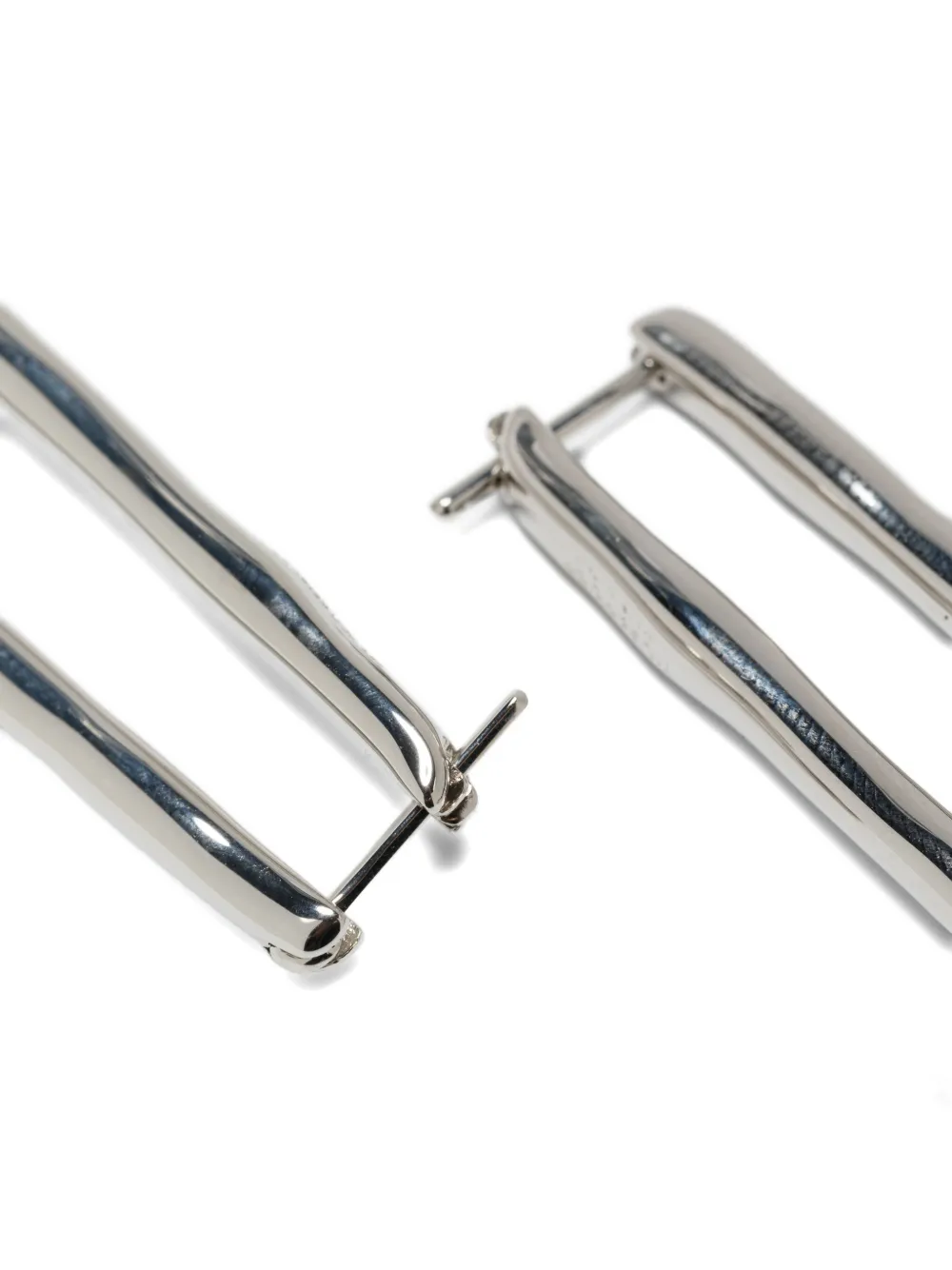 Jil Sander Rectangle-link Earrings In Metallic