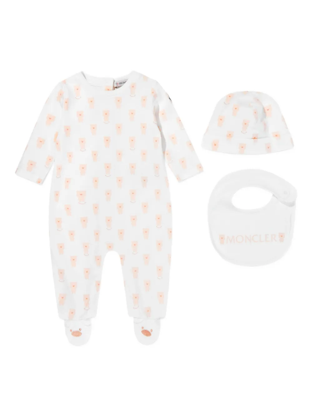 Moncler Enfant Strampler mit Print (3er-Set) | Weiß | Image 1