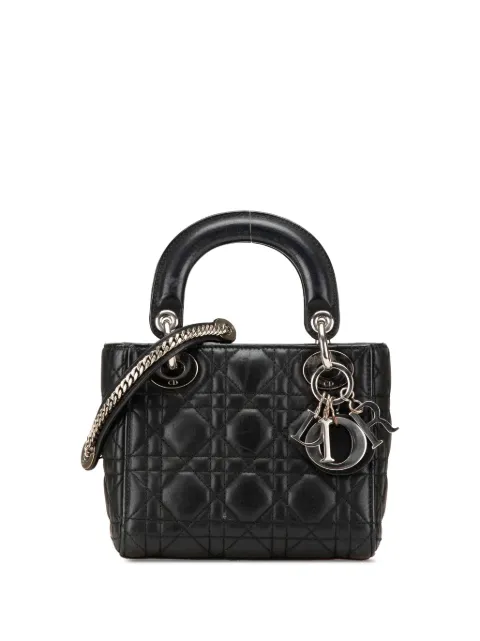 Christian Dior Pre-Owned 2015 Mini Lambskin Cannage Lady Dior satchel