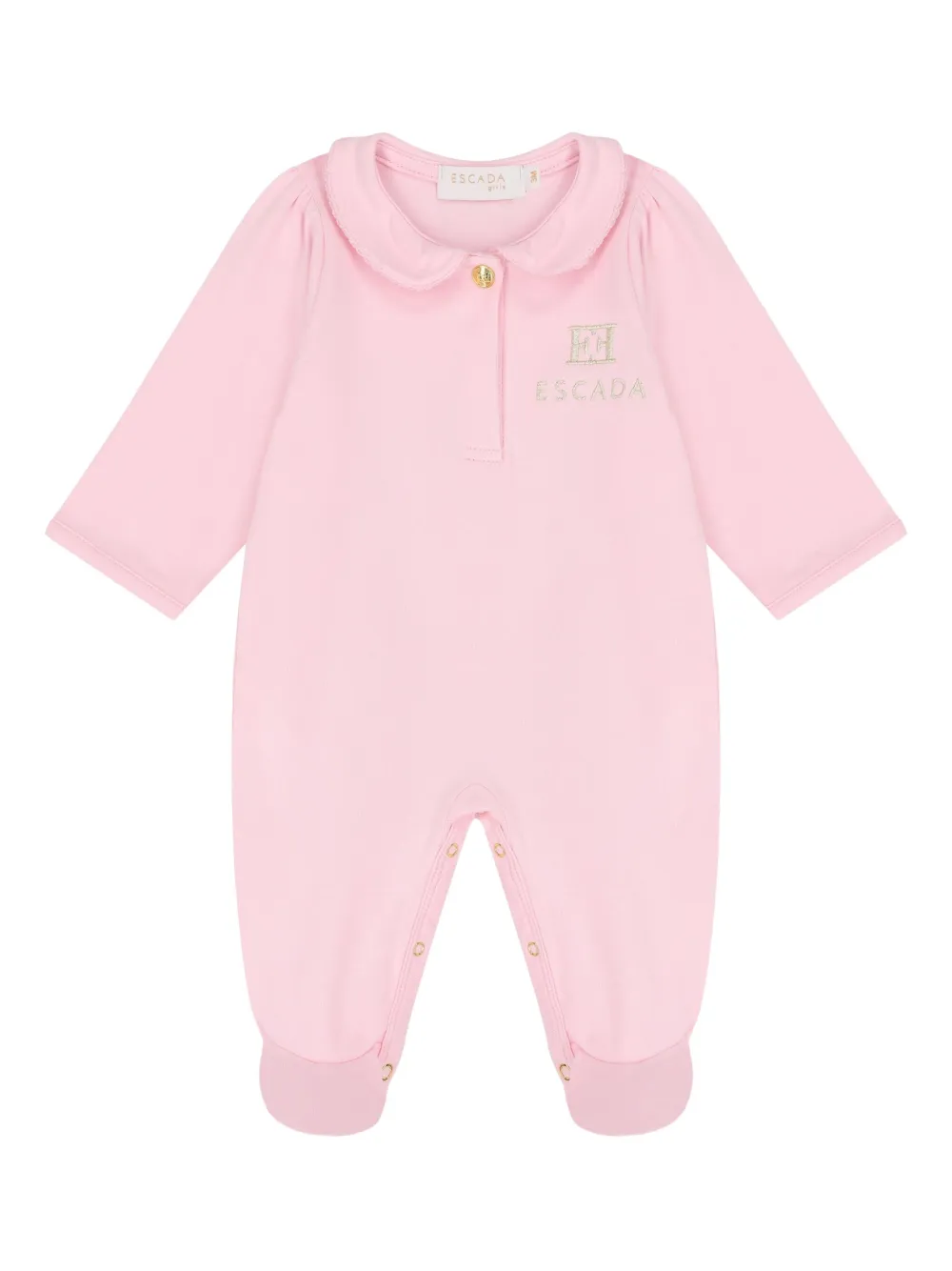 Escada Kids logo-embroidered babygrow | Pink | Image 1