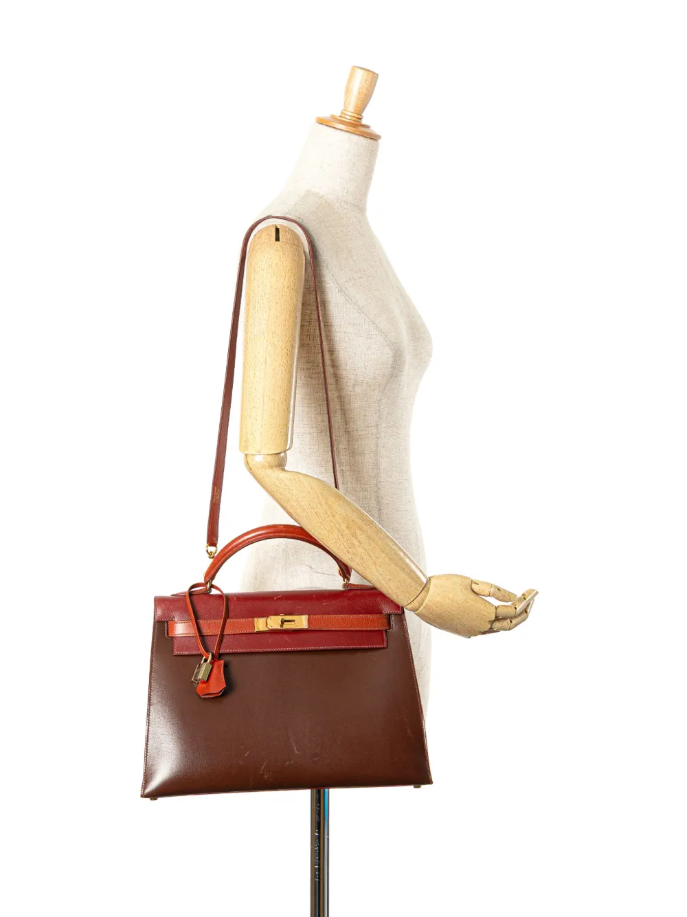 Hermès Pre-Owned 1999 Tricolor Box Calf Kelly Sellier 32 satchel | Pre-Owned | Image 2