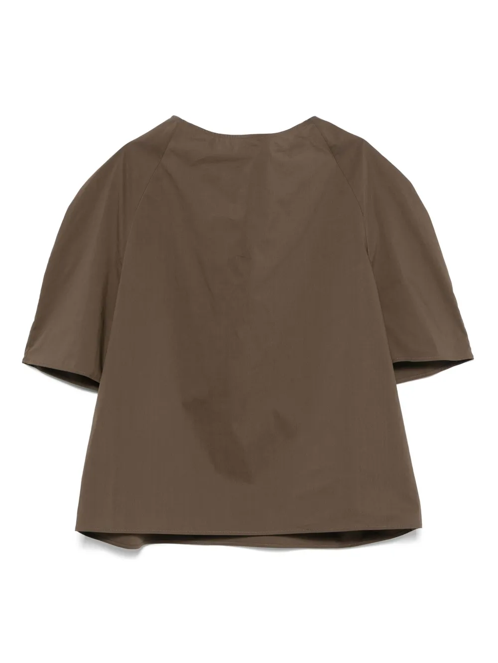 Amomento camiseta con cuello desbocado | marrón | Image 1