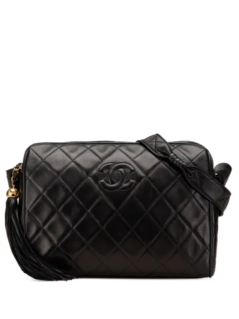 CHANEL Pre-Owned 1994-1996 CC Quilted Lambskin Tassel crossbody bag
