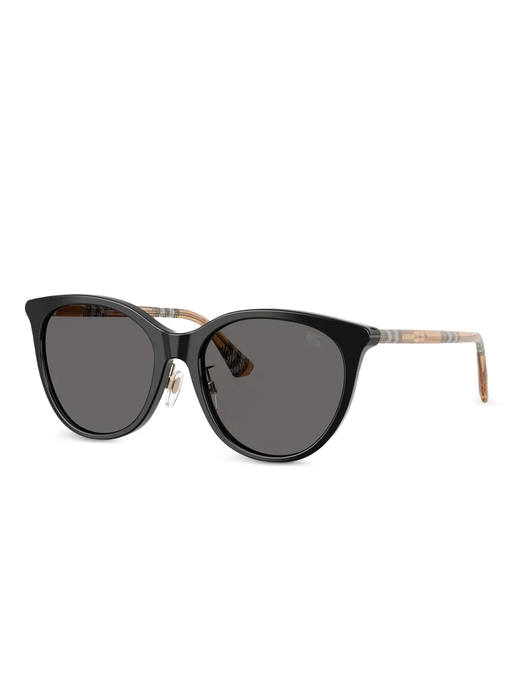 Burberry Eyewear Zonnebril met vierkant montuur en geruit patroon Zwart