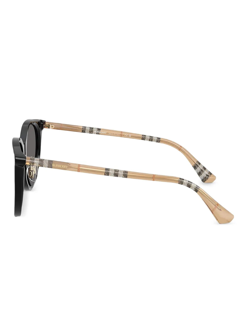 Burberry Eyewear Zonnebril met vierkant montuur en geruit patroon Zwart