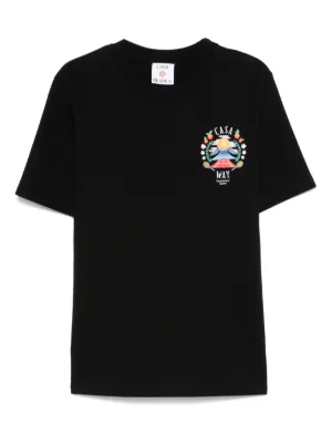 Casablanca Croquis De Tennis logo-print T-shirt | Black | FARFETCH IN