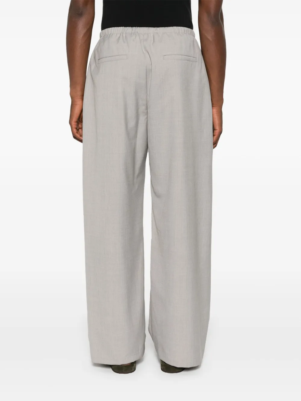 Amomento Broek met trekkoordtaille Grijs