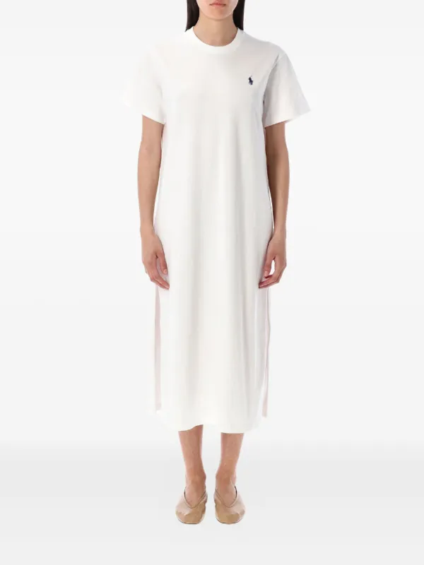 Polo Ralph Lauren Jersey T-shirt Dress | White | FARFETCH