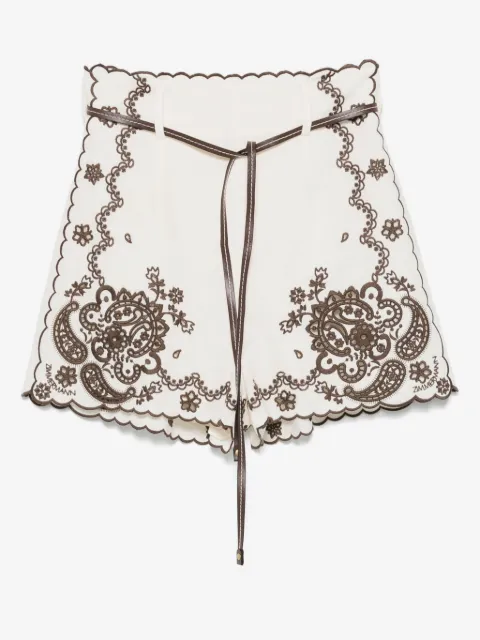 ZIMMERMANN Ascension embroidered shorts