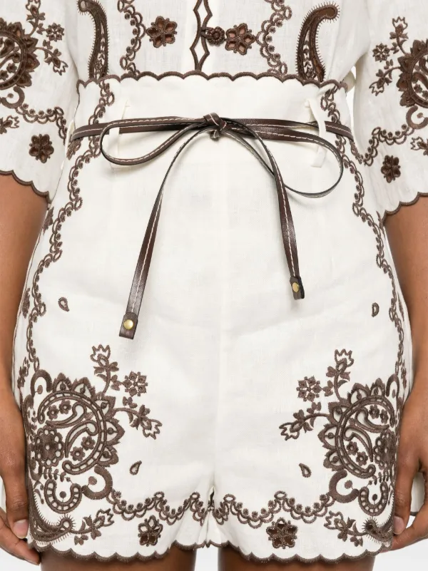 ZIMMERMANN Ascension Shorts | Neutrals | FARFETCH
