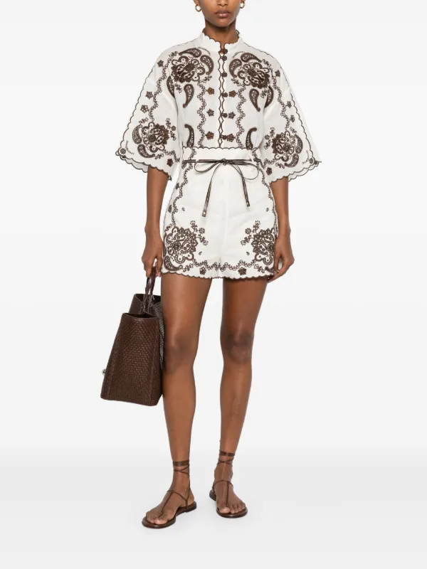 ZIMMERMANN Ascension Shorts | Neutrals | FARFETCH ZIMMERMANN Ascension Shorts | Neutrals | FARFETCH