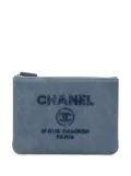 CHANEL Pre-Owned 2017-2018 Medium Denim Sequin Deauville O Case clutch bag - Blue