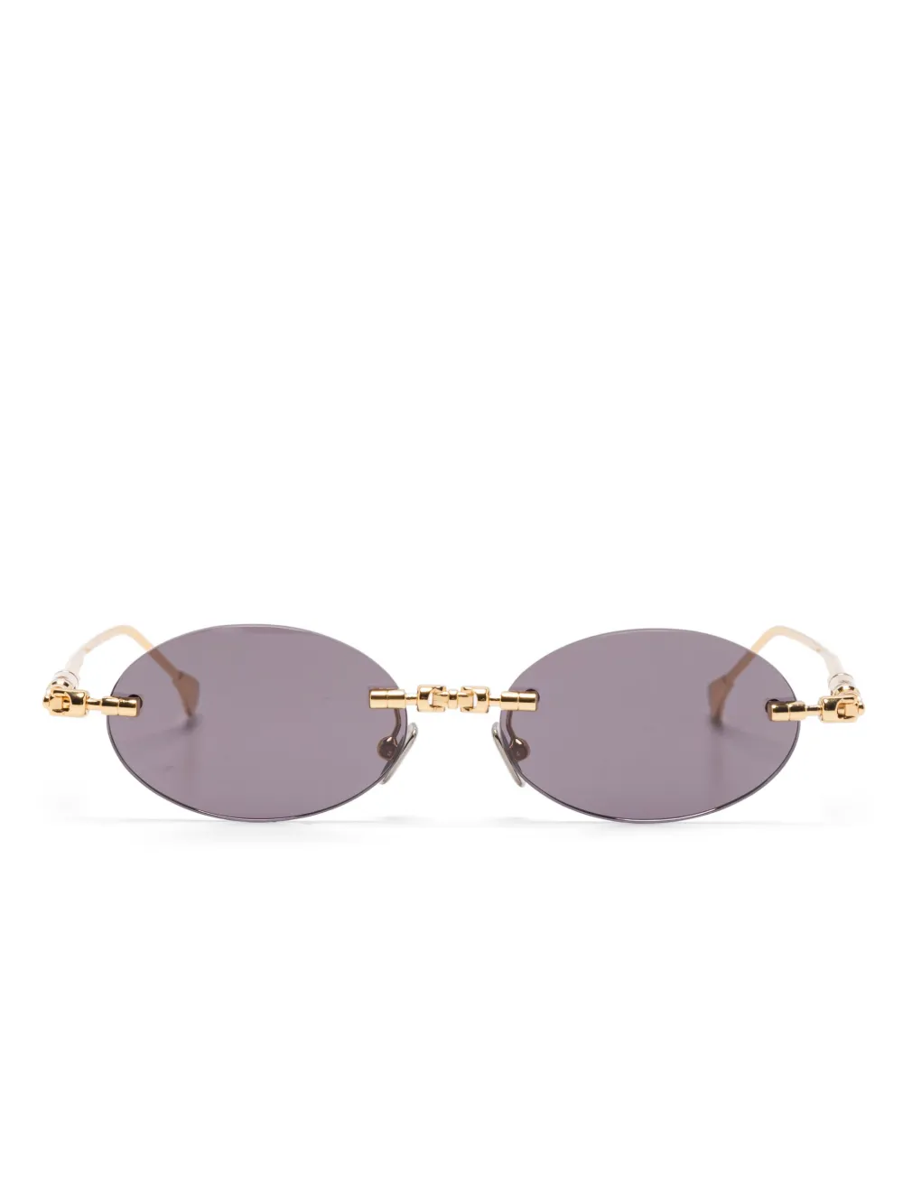 Kuboraum oval-frame sunglasses | Gold | Image 1