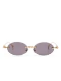 Kuboraum oval-frame sunglasses - Gold