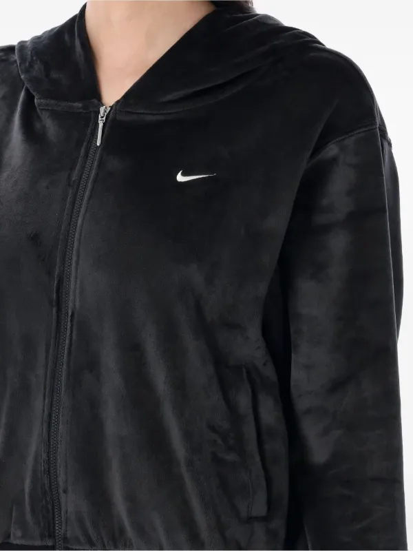 nike black velour hoodie