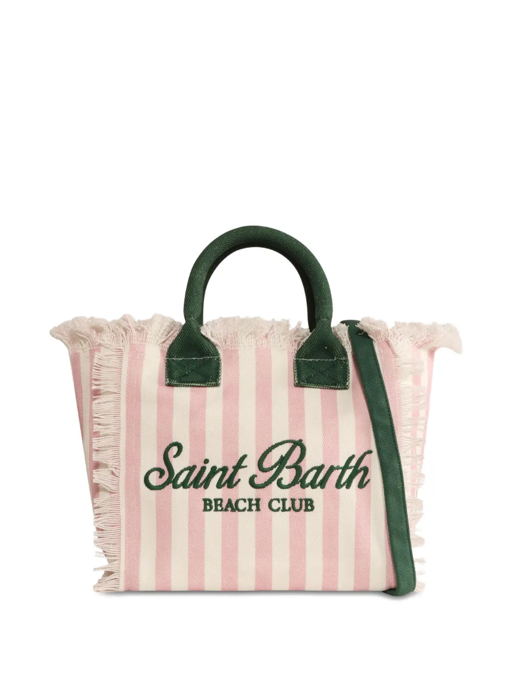 MC2 SAINT BARTH VANITY STRIPED FRAYED TOTE BAG