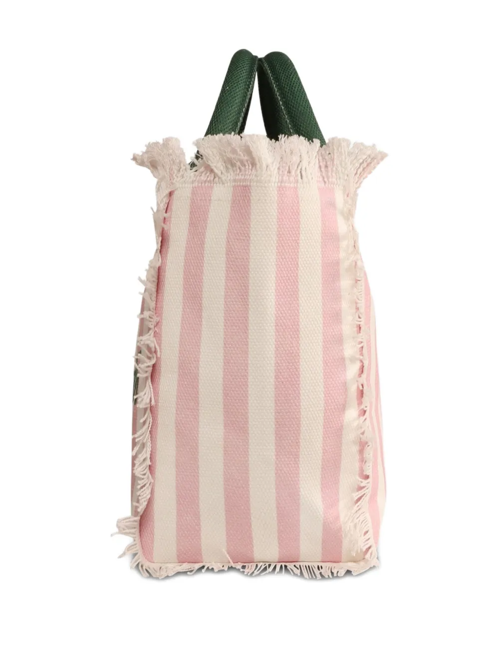 MC2 SAINT BARTH VANITY STRIPED FRAYED TOTE BAG
