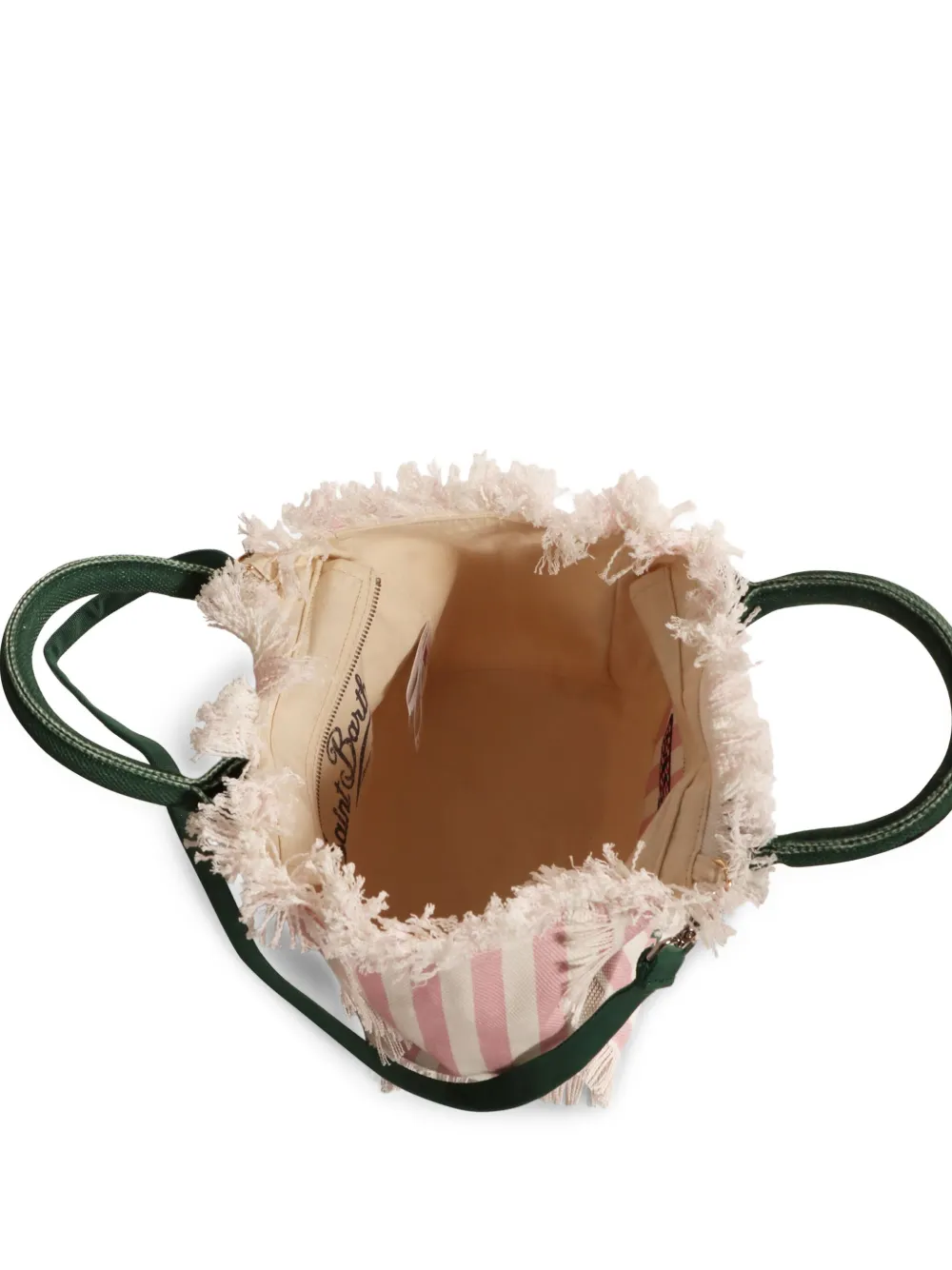 MC2 SAINT BARTH VANITY STRIPED FRAYED TOTE BAG