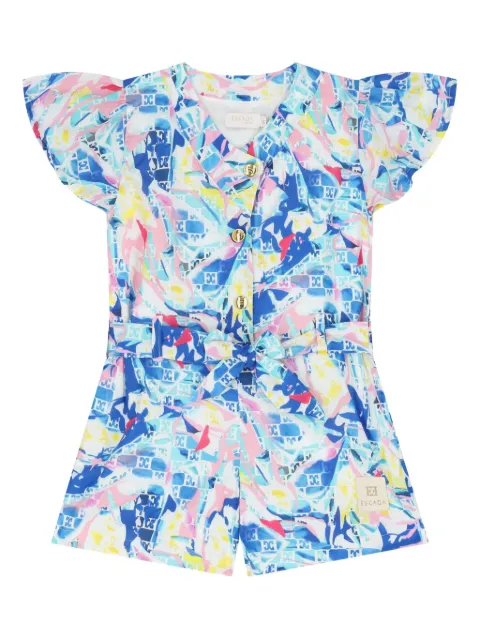 Escada Kids logo-print playsuit 