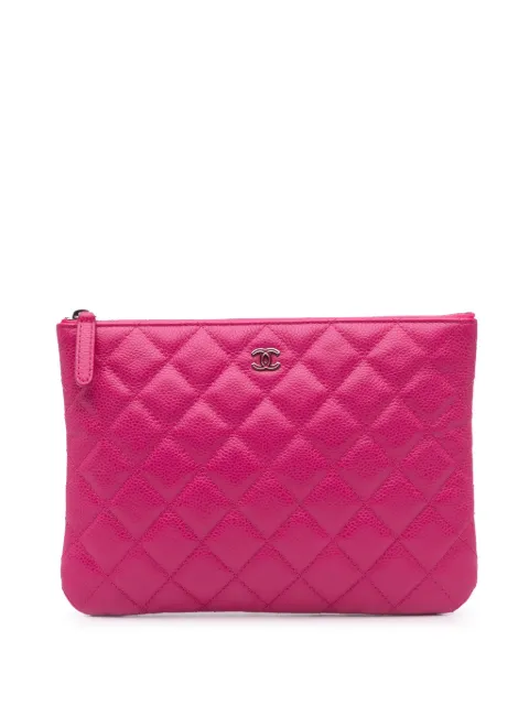 CHANEL Pre-Owned 2014-2015 Small Quilted Caviar O Case clutch bag