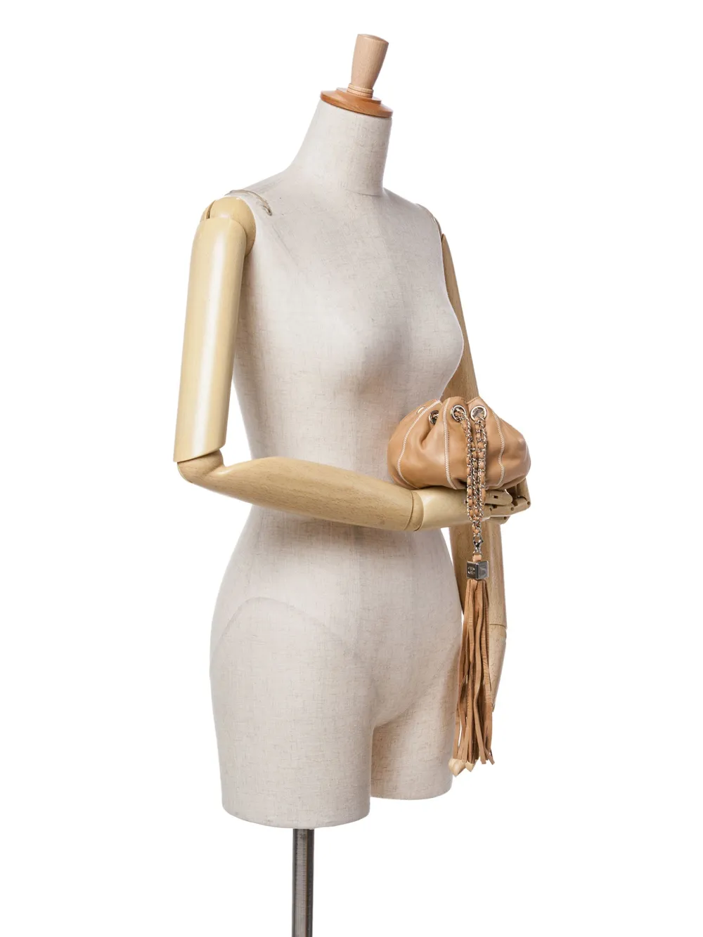 CHANEL Pre-Owned 2003-2004 Mini Lambskin and Satin Reversible Sac Cordon clutch bag | Pre-Owned | Image 2