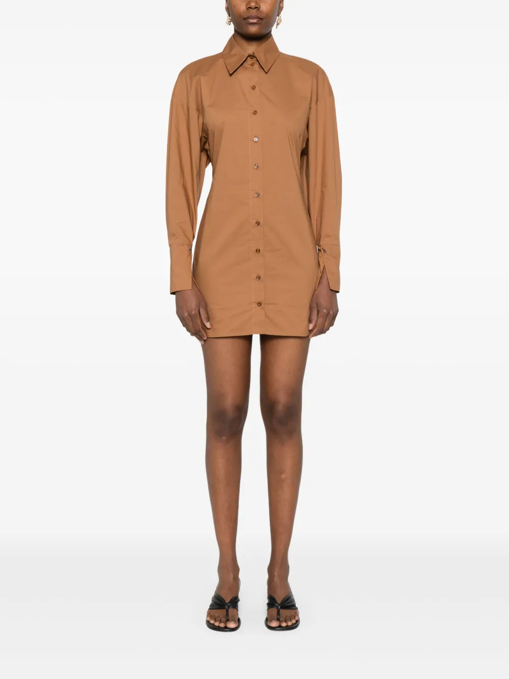 Shop Patrizia Pepe Poplin Mini Dress